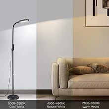 Load image into Gallery viewer, Miroco LED Floor Lamp with 5 Brightness Levels & 3 Color Temperatures, 1815 Lumens, Adjustable LED Floor Light, Dimmable Reading Standing Lamp for Sewing Living Room Bedroom Office