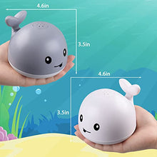 Load image into Gallery viewer, DPTOYZ Baby Bath Toys, Whale Bath Toys Induction Sprinkler Light Up Bath Toys for Toddlers Kids Boys Girls, Pool Bathroom Baby Toys , Bathtub Shower for Toddlers Pack of 2