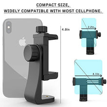 Load image into Gallery viewer, Universal Phone Tripod Mount (2 Pack) 1/4" Screw Adapter Cell Phone Holder with Adjustable Clamp Compatible with iPhone, Samsung, and All Phones, Camcorder,Selfie Monopod and More.