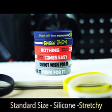 Load image into Gallery viewer, RUANJAI 12-Pack Motivational Wristband Silicone with Inspirational Messages - Unisex Adult Size Woman Man Teens