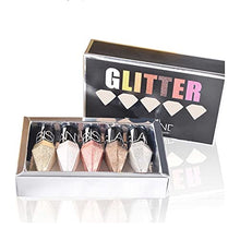 Load image into Gallery viewer, Erinde 5 Colors Glitter Eyeliner Liquid Set, Metallic Shimmer Eyeshadow, Silver Gold Diamond Eye Liner Stick, Long Lasting Glow Eyeliner Eye Shadow, Ideal Gift Make Eyes Sparkle
