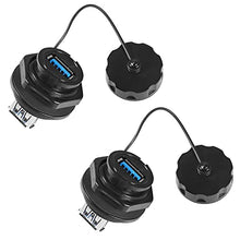Load image into Gallery viewer, UMLIFE USB 3.0 Connector, 2PCS Electrical USB3.0 Female to Female IP67 Waterproof Connector, Double Head Coupler Adapter, Socket Plug Panel Mount with Waterproof/Dust Cap
