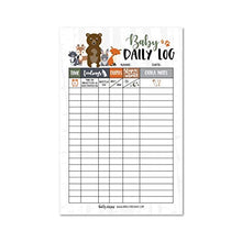 Load image into Gallery viewer, Newborn Baby Log Tracker Journal Book, Infant Daily Schedule, Feeding Food Sleep Naps Activity Diaper Change Monitor Notes For Babies, Mommy Nursing or Breastfeeding Record Tracking Chart 50 Sheet Pad