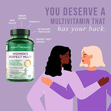Load image into Gallery viewer, Women’s Perfect Multi by Purity Products - Balanced Multivitamin - Supports Urinary Tract Health, Immune, Bone + Muscle, Hair, Skin, Nails, an Elite Probiotic for Digestive Health + More - 120 Tablets