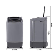 Load image into Gallery viewer, COMFEE' Portable Washing Machine, 0.9 cu.ft Compact Washer With LED Display, 5 Wash Cycles, 2 Built-in Rollers, Space Saving Full-Automatic Washer, Ideal Laundry for RV, Dorm, Apartment, Magnetic Gray