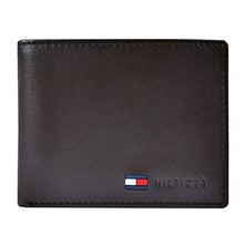 Load image into Gallery viewer, Tommy Hilfiger Men's Leather Wallet - Thin Sleek Casual Bifold with 6 Credit Card Pockets and Removable ID Window, British Tan