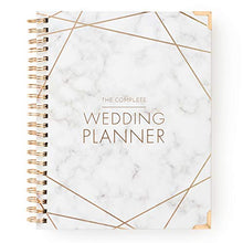 Load image into Gallery viewer, Wedding Planner Marble Gold - Undated Bridal Planning Diary Organizer - Hard Cover, Pockets & Online Support