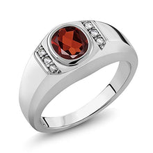 Load image into Gallery viewer, Gem Stone King Men's 925 Sterling Silver Customized and Personalized Birthstone Build Your Own Men's Ring (Size 7)