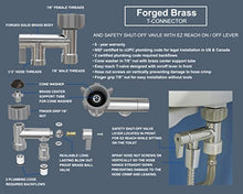 Load image into Gallery viewer, RinseWorks- All Brass Aquaus 360 Handheld Bidet Sprayer for Toilet - NSF Plumbing Code Certified for Legal Installation - Ergonomic Dual Thumb Pressure Controls- 3”-11” Spray Reach - 5 Year Warranty