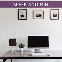 Load image into Gallery viewer, Kira Home Apollo 19" Modern Bedside Mini Table Lamp + 7W LED Bulb (Energy Efficient, 3000K Warm White), Black Fabric Shade, Brushed Nickel Finish