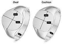 Load image into Gallery viewer, LANDA JEWEL Unisex Sterling Silver Oval Shape Heavy Weight Polished Signet Ring 12x14mm (8.5)