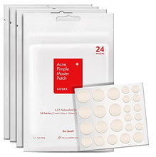 Load image into Gallery viewer, COSRX Acne Pimple Patch (96 Counts) Absorbing Hydrocolloid Original 3 Size Patches for Blemishes and Zits Cover, Spot Stickers for Face and Body, Not Tested on Animals, No Toxic Ingredients