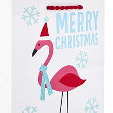 Load image into Gallery viewer, Hallmark 6" Small Christmas Gift Bag Assortment (Pack of 4: Yeti, Flamingo, Santa, Snowman) for Kids, Teachers, Gift Cards