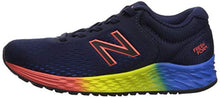 Load image into Gallery viewer, New Balance Kid's Fresh Foam Arishi V2 Bungee Running Shoe, Pigment/Coral Glow, 2 M US Little Kid
