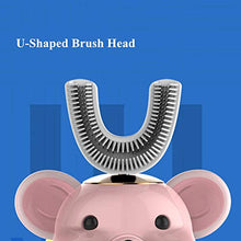 Load image into Gallery viewer, WDSJ U-Shaped Toothbrush Automatic Toothbrush 360° 360 Degree U-Shape Kids’ Electronic Toothbrush Teeth Whitening Automatic Children Lovely Electric Toothbrushes Smart Timer Ipx7-Penguin 6 To14