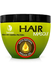 Load image into Gallery viewer, Bellisso Moroccan Argan Oil Hair Mask Deep Conditioner Sulfate Free for Dry or Damaged Hair with Jojoba Kernel Oil Aloe Vera Collagen and Keratin