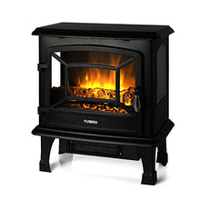 Load image into Gallery viewer, TURBRO Suburbs TS20 Electric Fireplace Heater, Freestanding Fireplace Stove with Realistic Dancing Flame Effect - CSA Certified - Overheating Safety Protection - Easy to Assemble - 20" 1400W Black
