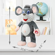 Load image into Gallery viewer, SdeNow Rat Stuffed Animal, Waving Sing Dancing Rat Plush Interactive Toys, Fun Musical Squawking Animation Baby Stuffed Animals Electric Pet Mouse Toys Gifts for Kids