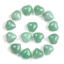 Load image into Gallery viewer, Jovivi Healing Crystal Natural Green Aventurine Love Heart Stones Bulk Pocket Worry Stone Gemstone Therapy Chakra Balancing Reiki Yoga Meditation Home Decoration, 0.6",Pack of 15