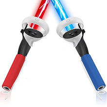 Load image into Gallery viewer, Vakdon Dual Handles Extension Grips for Oculus Quest, Quest 2 or Rift S Controllers Playing Beat Saber Games, Sturdy, Comfortable to Grip, Controller Accessories Enhanced Lightsabers Gaming Experience