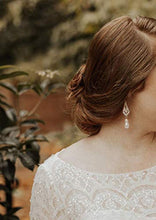 Load image into Gallery viewer, BABEYOND 1920s Vintage Wedding Pearl Dangle Drop Earrings Art Deco Gatsby Earrings (Style 5-Silver)