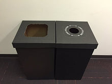 Load image into Gallery viewer, One Earth Disposable and Reusable Corrugated Cardboard Trash and Recycling Boxes: Bin + Lid + Trash Bag- Black (Qty. 10 Sets)
