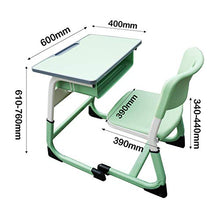 Load image into Gallery viewer, Boliaman Kids Desk and Chair Set, Adjustable Height Children Study Table and Chair, with Writing Desk Combined, Kids Home School