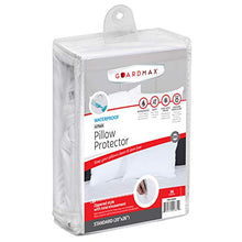 Load image into Gallery viewer, Guardmax Waterproof Pillow Protectors - Zippered Pillow Covers Bed Bug Hypoallergenic Pillow Cases, Protects from Dirt, Debris - Standard Size (20"x26") 4 Pack