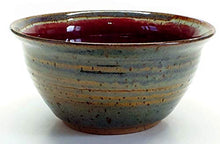 Load image into Gallery viewer, Handmade Ceramic Ice Cream Bowl with Floating Blue and Boysenberry Glazes