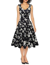 Load image into Gallery viewer, Women Tea Dress for Vintage Cocktail Party, Modest Aline Church Dresses, Fit Flare Bridesmaid Dress, Rockabilly Swing Prom Dress, Retro Knee Length Dresses for Wedding Guest Grey XS