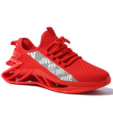 Load image into Gallery viewer, kokib Men's Walking Running Casual Shoes Mesh Athletic Sports Slip On Fashion Sneakers Lightweight Breathable All Red