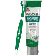 Load image into Gallery viewer, Vet’s Best Dog Toothbrush and Enzymatic Toothpaste Set | Teeth Cleaning and Fresh Breath Kit with Dental Care Guide | Vet Formulated