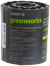 Load image into Gallery viewer, Greenworks 0.065" Dual Line Replacement String Trimmer Line Spool, 3 count (Pack of 1)