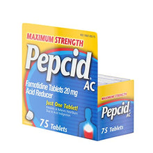 Load image into Gallery viewer, Pepcid AC Maximum Strength for Heartburn Prevention & Relief, 75 ct