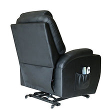 Load image into Gallery viewer, Deluxe Wall Hugger Power Lift Heated Vibrating Massage Recliner Chair with Wheels/Control (Black)