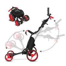 Load image into Gallery viewer, Janus Golf Push Cart, Golf cart for Golf Clubs, Golf Pull cart for Golf Bag, Golf Push carts 4 Wheel Folding, Golf Accessories for Men Women/Kids Practice and Game