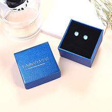 Load image into Gallery viewer, Fansilver Moonstone Earrings 925 Sterling Silver Rainbow Moonstone Stud Earrings Tiny Small Earrings Moonstone Jewelry for Women Hypoallergenic Earrings