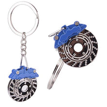 Load image into Gallery viewer, Febrytold 5 Pcs Car Parts Model Key Chains, Colorful Turbo Keychain, Black Manual Gearbox Keychain, Colorful Tire Rim Keychain, Blue Brake Rotor Keychain, Red Spring Shock-absorber Keychain