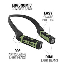 Load image into Gallery viewer, EZRED ANYWEAR Rechargeable Neck Light for Hands-Free Lighting, soft green