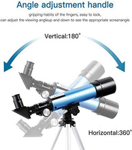 Load image into Gallery viewer, First Telescope for Kids & Beginners, Portable Refractor Telescope 90x Magnification with Tabletop Tripod and Two Eyepieces - Best Gift for Kids to Explore Moon Space, View Wildlife, Watch Night-Sky