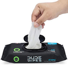 Load image into Gallery viewer, DUDE Wipes Flushable Wipes Dispenser, Unscented Wet Wipes with Vitamin-E & Aloe for at-Home Use, Septic and Sewer Safe, 48 Count (144ct, Pack of 3)
