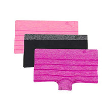 Load image into Gallery viewer, C9 Champion Girls' Seamless Boyshort, Gabby Pink Heather-Ebony-Raspberry Shock Heather, S