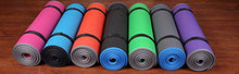 Load image into Gallery viewer, BalanceFrom GoFit All-Purpose 2/5-Inch (10mm) Extra Thick High Density Anti-Slip Exercise Pilates Yoga Mat with Carrying Strap, Blue & Black