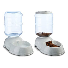 Load image into Gallery viewer, Amazon Basics Gravity Pet Food Feeder and Water Dispenser Bundle, Large (2.5-Gallon Capacity)