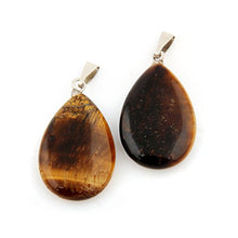 Load image into Gallery viewer, 20pcs Teardrop Water Drop Shape Healing Chakra Charm Beads Crystal Quartz Stone Random Color Pendants for Necklace Jewelry Making