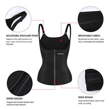 Load image into Gallery viewer, Burvogue Sauna Sweat Vest for Women Waist Trainer Corset Workout Tank top Cincher Slim Shaper Shirt (Black, X-Small)