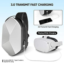 Load image into Gallery viewer, SARLAR Design Fashion Hard Carrying Case for Oculus Quest 2 Headset and Touch Controller Accessories, Crossbody Shoulder Chest Backpack Travel Hiking Bag with USB Charging Port