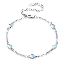 Load image into Gallery viewer, Moonstone Bracelets 925 Sterling Silver Rainbow Round Moonstone Girl Bracelet Moonstone Jewellery for Women