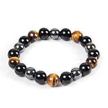 Load image into Gallery viewer, Triple Protection Bracelet - For Protection - Bring Luck And Prosperity - Hematite - Black Obsidian - Tiger Eye - Stone Bracelets