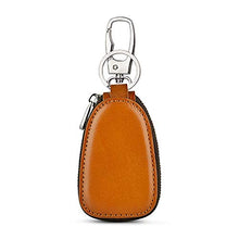 Load image into Gallery viewer, WU Men Women Genuine Leather Car Key Holders Housekeeper for Men Retro Multifunctional Home Keychain Case Female Key Wallet